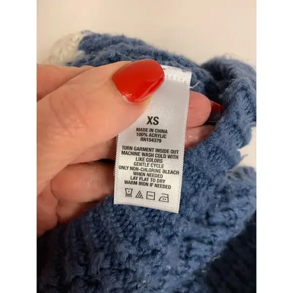 Aeropostale Womens Sweater Size XS Colorblock Open Knit Cropped Twee Schoolgirl - Picture 5 of 10